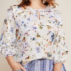 Anthropologie Dolan Sz 3X Floral Blouse